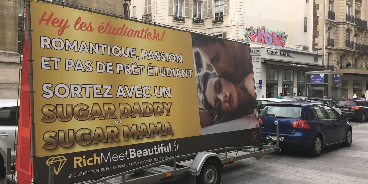 RichMeetBeautiful – Stoppons la publicité pour la prostitution ! Mon corps, mon choix, pas leurs profits !