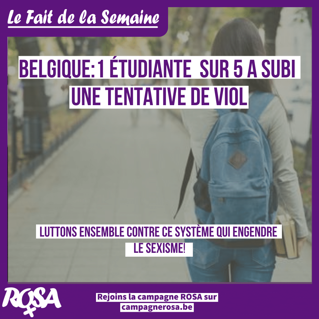 Une étudiante belge sur cinq a subi une tentative de viol: le sexisme est présent partout !
